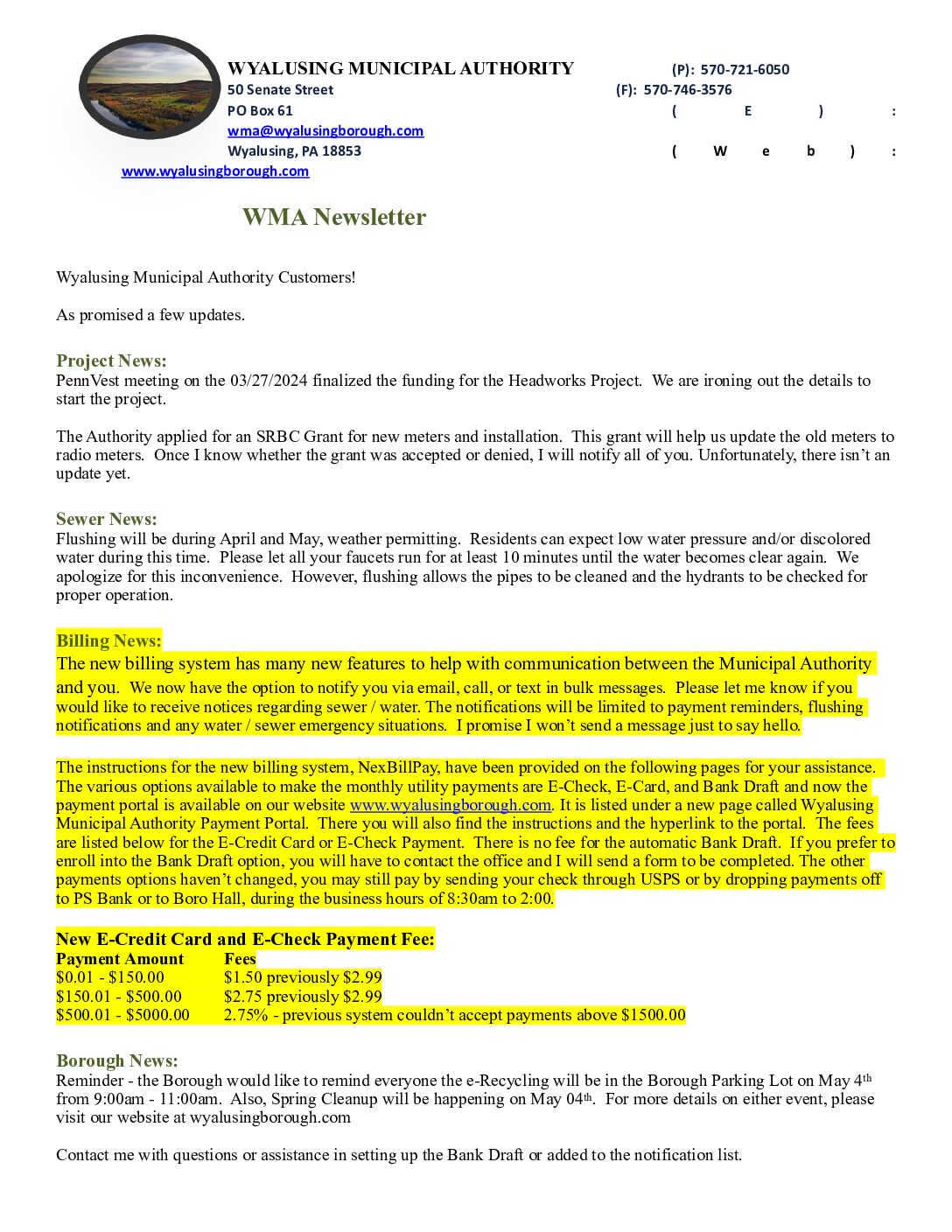 Thumbnail of the first page of 'Newsletter – March 2024'