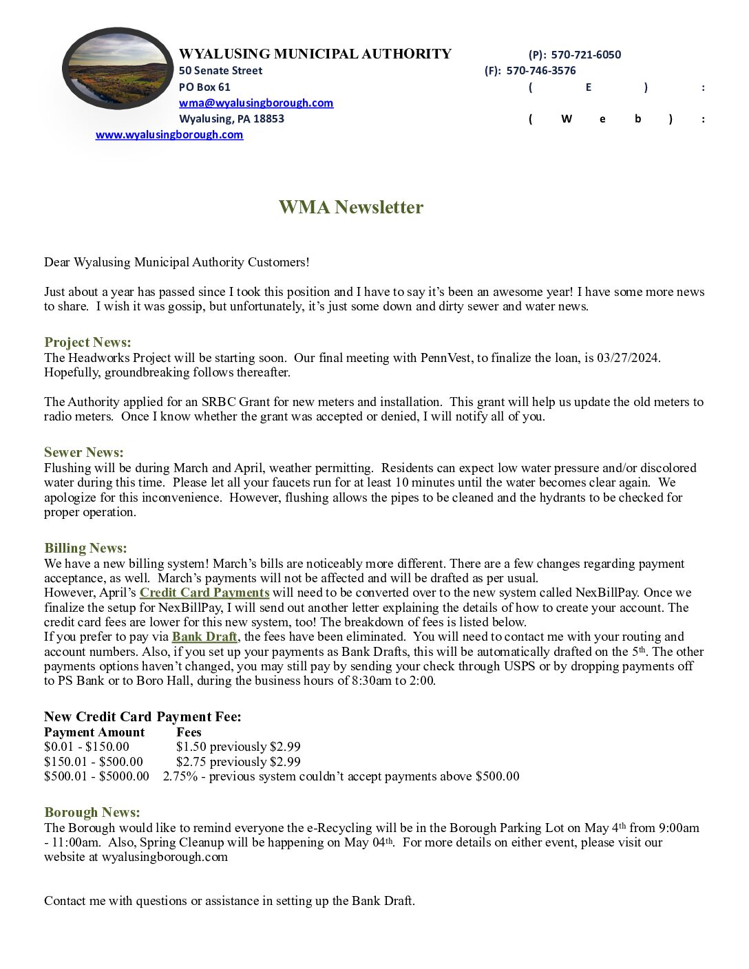 Thumbnail of the first page of 'Newsletter – March 2024'